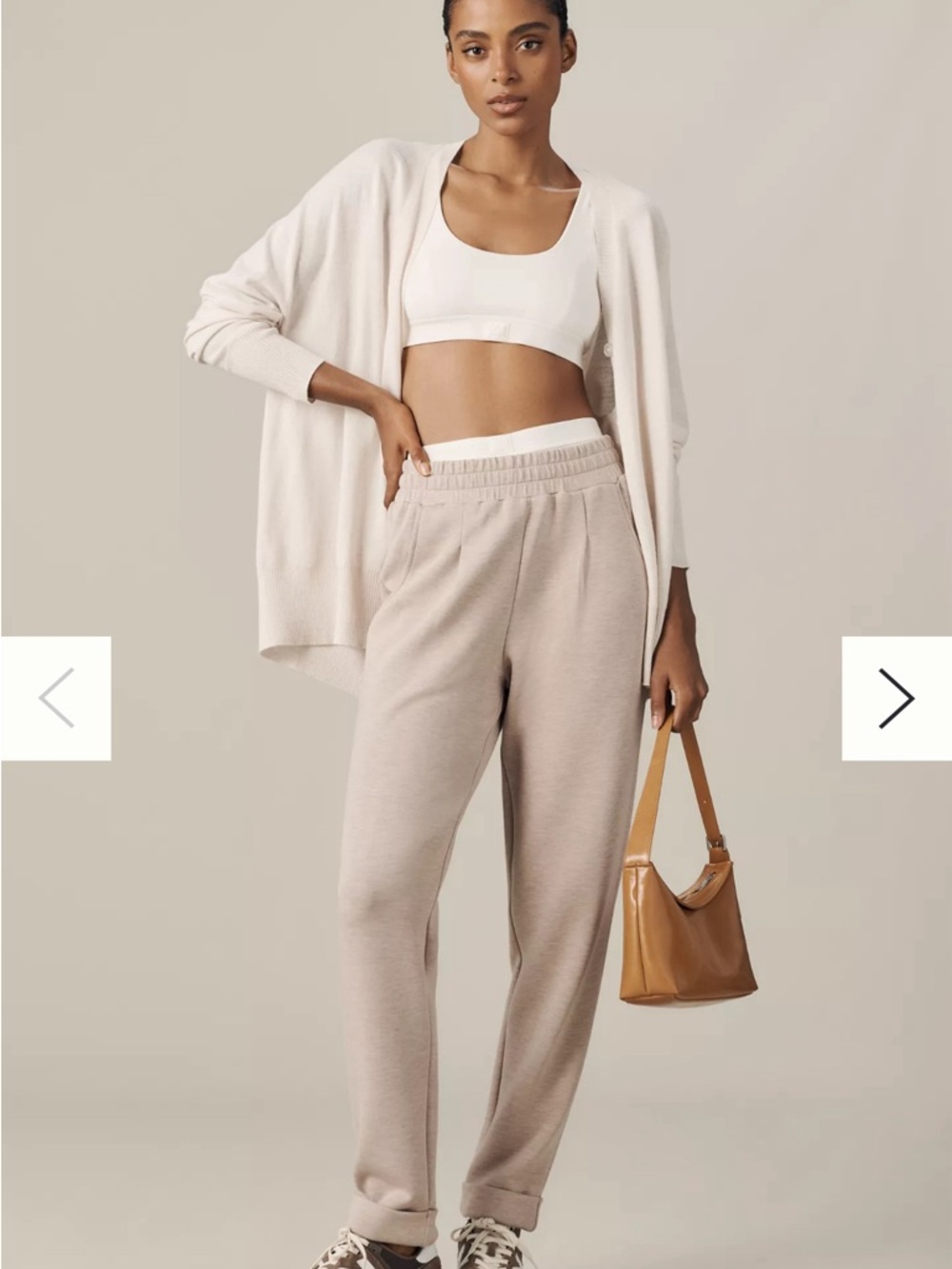 Varley Double Soft Rolled Cuff Pants in Taupe Women’s Medium